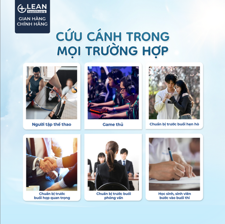 Lean Hand cứu cánh trong mọi trường hợp: thể thao, game thủ, hẹn hò, họp, phỏng vấn, thi cử