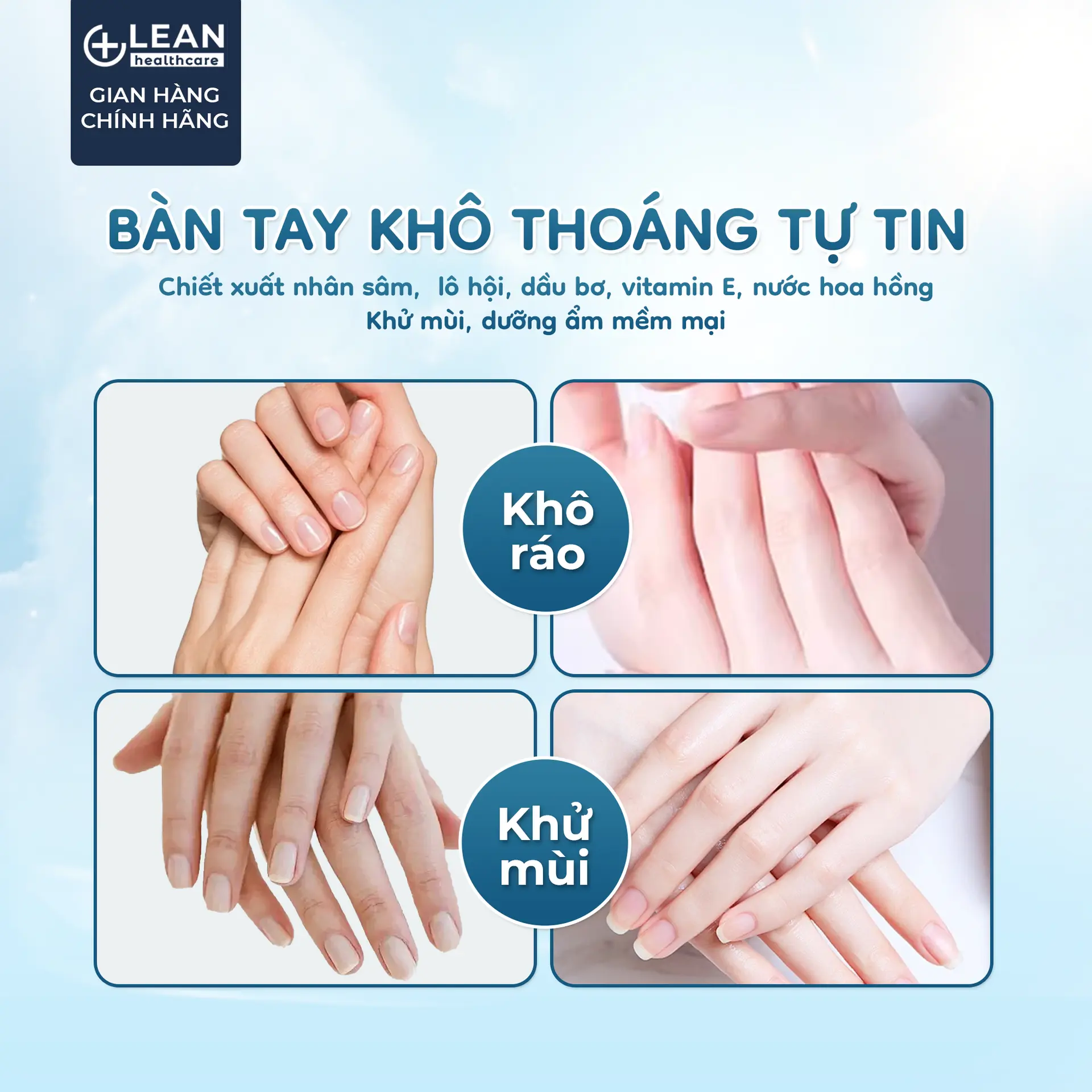 Bàn tay khô thoáng tự tin với Lean Hand